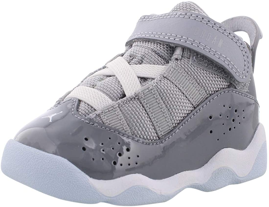 B07QNMKZ9L Jordan 323420-015: Toddler's Cool Grey/White/Wolf Grey 6 Rings TD Sneakers