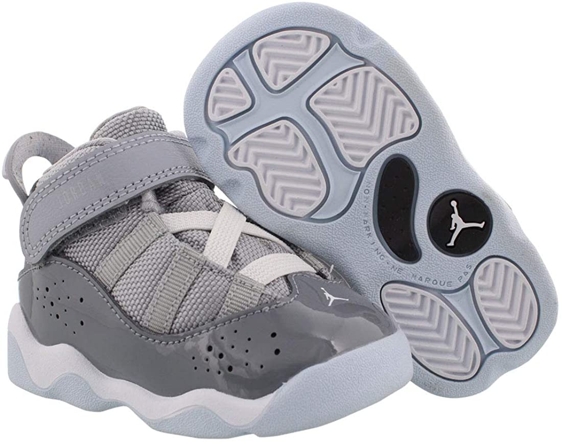 B07QNMKZ9L Jordan 323420-015: Toddler's Cool Grey/White/Wolf Grey 6 Rings TD Sneakers