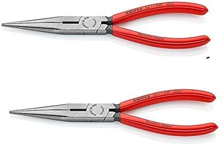 B081FC7QWT KNIPEX Tools Long Nose Pliers with Cutter, 8 Inch