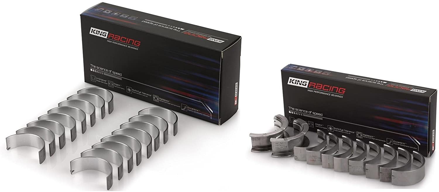 B078GY6H6Y King Engine Bearings Race Performance compatible with Chevy 302 305 327 350 5.7 5.7L Rod & Main Bearings Sets (STD Sizes)