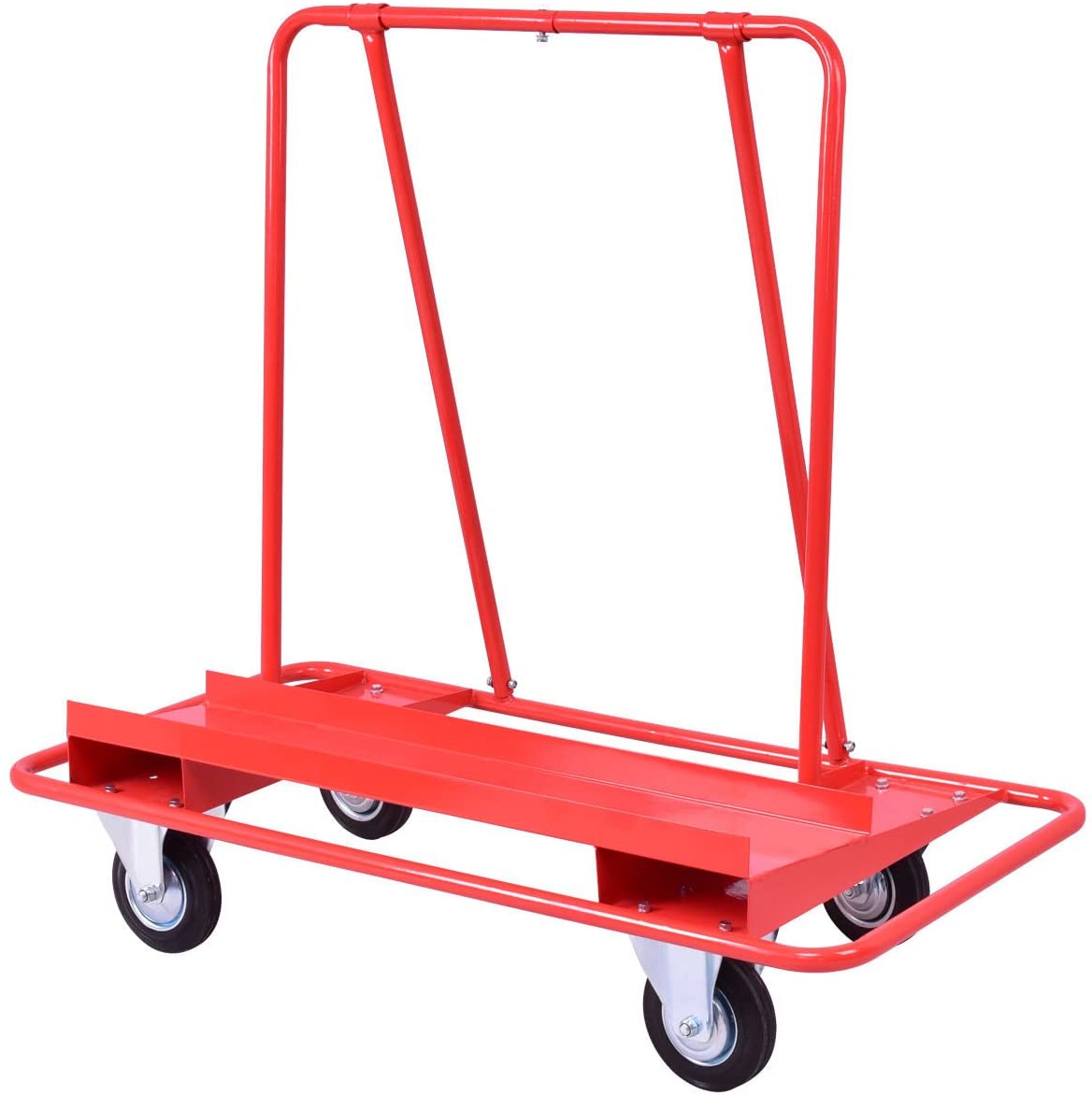 B078N6GMC4 Goplus Drywall Sheet Cart Heavy Duty Dolly Handling Sheetrock Panel Red