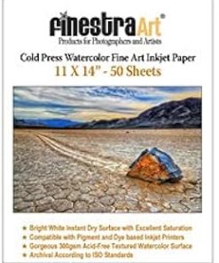 11" X 14" Cold Press Watercolor Fine Art Inkjet Paper - 50 Sheets