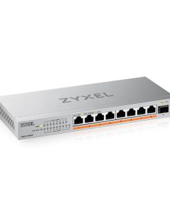 Zyxel 8-Port 2.5Gb MultiGig PoE Ethernet POE++ (60W) Switch | 5 x 100/1G/2.5G Ports + 1 x 10G SFP+ | 8 x PoE Port | 100W Budget | Plug & Play | Desktop or Wall-Mount XMG-105HP