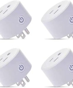 Zigbee Smart Plug Outlet, Mini Remote Voice Control with Alexa, Easy Setup, Work with Google Home/SmartThings, Hub Required 4-Pack