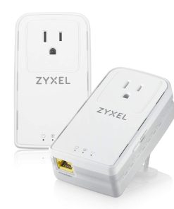 Zyxel G.hn 2400 Powerline Ethernet Adapter Starter Kit | Pass-Thru Power | Plug & Play | MIMO | Next-Gen G.hn | Gigabit Ethernet | Ideal for Smart TVs, On-Line Games, 8K Streaming | PLA6456KIT