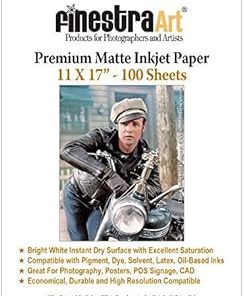 11" X 17" Premium Matte Bright White Inkjet Photo Paper - 100 Sheets