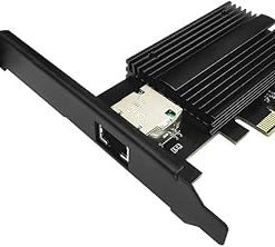 10G Base-T PCI-e Network Card, Marvel AQC113 Controller, 100/1000/2500/10000Mbps Gigabit Ethernet Card RJ45 Port, Support for Windows 10/11/Server 2019 R2/Linux