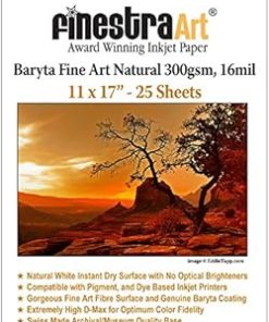 11" X 17" Baryta Fine Art Natural Inkjet Paper - 25 Sheets