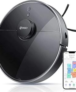 + 360 S7 Pro Robot Vacuum and Mop, LiDAR Mapping, 2650 Pa, No-Go Zones, Selective Room Cleaning, Self Charge and Resume, Compatible with Alexa and Google Assistant