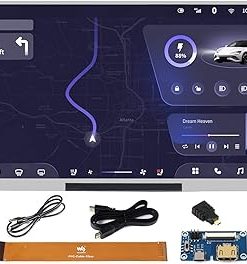 1024 × 600 Resolution 7inch IPS Display Integrated Thin and Light Screen for Raspberry Pi,Jetson Nano,Windows PC,Support Windows/Linux/Android System,170° Wide Viewing Angle