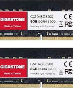 【DDR4 RAM】 GIGASTONE 16GB Kit (2x8GB) DDR4 3200MHz (2933MHz or 2666MHz) PC4-25600 (PC4-23400/21300) CL22 1.2V SODIMM 260 Pin Unbuffered Non ECC High Performance Notebook Laptop Memory Upgrade
