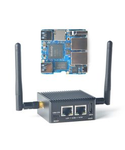 youyeetoo NanoPi R5C Mini Router with Metal Case, RK3568 Development Board, 4GB LPDDR4X 32GB eMMC, 0.8TOPS NPU, Support OpenWrt Docker, Two Ethernet Ports, M.2, HDMI 2.0 (with M.2 Wi-Fi Module)