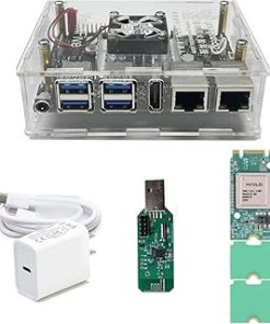 youyeetoo StarFive VisionFive2 13TOPS AI KIT,13TOPS Hailo-8L, 8GB RAM, StarFive JH7110, x2 GbE LAN Port, RISC-V Single Board Computer AI Deepl Edge Machine (with WiFi Module,Full Kit)