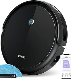 + 360 C50 Robot Vacuum Cleaner, Smart IR Remote Control, 2-in-1 Vacuum and Mop, 2600 Pa Strong Suction, 4 Cleaning Modes, Anti-Drop Sensors, Automatic Self Charging Robotic Vacuum Cleaner, Ultra-Thin