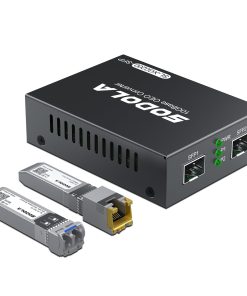 10G SFP+ Media Converter (Kit) with 10GBase-T Fiber Transceiver Reach 30 Meters and 10GBase-LR Fiber Module (10 km, SMF, 1310 nm)
