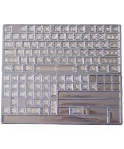 114Keys PC Full Transparents Series Keycaps Original Height Backlits Keycap for 61 64 68 84 87 96 980 Mechanical Keyboar