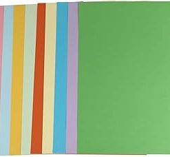 100pcs Colored Copy Paper Paint Paper A3 Colored Paper Colored A4 Paper Craft Folding Paper Craft Paper Rainbow Construction Paper Colored Printing Paper A3 Paper