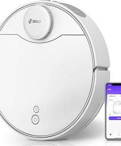 + 360 S9 Robot Vacuum and Mop, Ultrasonic & LiDAR Dual-Eye, Laser Mapping, 2650 Pa, Low Noise Design, 180 mins Running Time, Intelligent Water Tank, No-Go Zones, Compatible with Alexa
