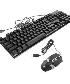 1 Set Keyboard and Mouse Set Portable Mouse Computer Mouse Wired Mechanic Keyboard Electronic Keyboards Keyboard Mechanical Mechanicalkeyboard Wirelss Mouse Abs Black