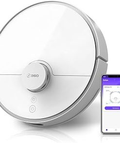 + 360 S5 LiDAR Robot Vacuum with Mapping Technology,2200Pa, Selective Room Cleaning, Schedule, Multi-Floor Mapping, No-Go Zones, Self Charge and Resume, Automatic Carpet Boost, Compatible with Alexa