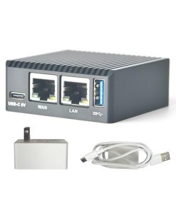 youyeetoo FriendlyElec Nanopi R3S Mini Router, 2GB LPDDR4X, 0/32 GB eMMC, RK3566 Soc, OpenWRT with Dual-Gbps Ethernet, for IOT NAS Smart Home Gateway, Portable Travel (2+32GB,Package with Power)