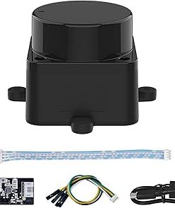 youyeetoo FHL-LD19 Plus Lidar Sensor- 25Meter (80ft) 360° Ranging, 2X LD19 Performance; Provide ROS/Raspberry Tutorial for Robots Drone SLAM,Lidar Scanner Kit with Adapter