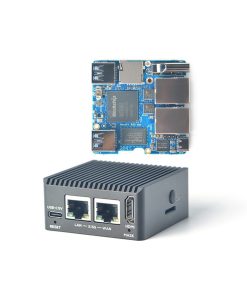 youyeetoo NanoPi R5C Mini Router with Metal Case, RK3568 Development Board, 4GB LPDDR4X 32GB eMMC, 0.8TOPS NPU, Support OpenWrt Docker, Two Ethernet Ports, M.2, HDMI 2.0 (Without M.2 Wi-Fi Module)
