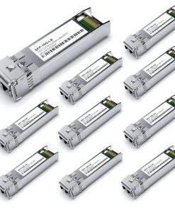 10Pack SFP+ 10GBase-LR SingleMode Module, 1310nm 10G LC SMF Fiber Optic Transceiver for Cisco SFP-10G-LR, Ubiquiti UniFi UF-SM-10G, Meraki MA-SFP-10GB-LR, Netgear, TP-Link and More (1310nm DDM 20km)