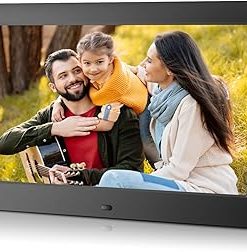 10.1 Inch USB Digital Picture Frame, Non-WiFi SD Card Smart Photo Frames IPS Screen HD Display with Remote Control, Support Video and Music, Slideshow, Wall Mountable, Easy to use for Seniors