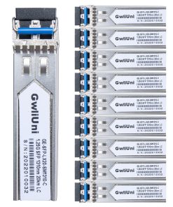 10Pcs 1.25G Single Mode SFP Fiber Module Network Transceiver, LX SM 1310nm 20km, Duplex LC Interface for Switch, Router, Firewall, Network Card, Media Converter etc