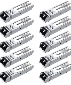 10 Pack 1.25G 850nm Multimode SFP LC Transceiver Fiber Module,1000Base-SX LC Gigabit Fiber Transceiver for Cisco GLC-SX-MMD/SX-MM/SFP-GE-S,Fortinet,Ubiquiti UniFi, Mikrotik, Fortinet, TP-Link, Netgear
