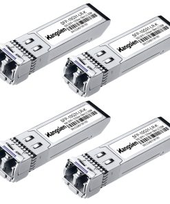 10GBASE-LR SFP+ Module, 10G 1310nm Single Mode SFP LC Fiber Optic Transceiver, SFP+ Up to 10km Range, Compatible with Cisco SFP, Meraki, Ubiquiti, Mikrotik, Fortinet, TP-Link（4 Pack）