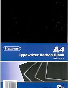 100 Sheets Typewriter Carbon with Hanging Bags - Black (Pack of 10)