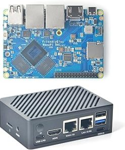 youyeetoo NanoPi R6C Mini Router with Metal Case, 2.5G+1 Gbps Ethernet Ports/HDMI 2.0, Support OpenWRT/Docker for VPN NAS IOT Smart Home Gateway (8GB LPDDR4X 32GB eMMC,RK3588S)