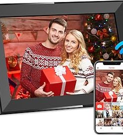 10.1 Inch Digital Picture Frame with 32GB Storage, Frameo WiFi Digital Photo Frame, 1280 * 800 IPS Touch Screen, Auto-Rotate Slideshow, Easy to Share Photo/Video via Free App
