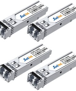 1.25G SFP 1000Base-SX,Gigabit Multimode SFP LC Duplex Transceiver,850nm MMF, up to 550 Meters, Compatible with Cisco, Ubiquiti , Mikrotik,Netgear, D-Link and More (4 Pack)