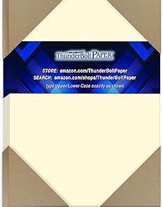100 Natural Smooth Card Stock Sheets Paper - 5.5 X 8.5 Inches Half Letter | Statement Size - 80# (80 lb/Pound) Cover Weight - Quality Paper - Smooth Finish