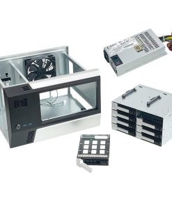 ZhenLoong-X86 8 Bay Hard Disk Drive hot swappble NAS case Server Storage Chassis 12Gb backbplane SFF8643 Interface Support MATX/ITX Motherboard Comes with Enhance ENP 7140B 400W Flex PSU