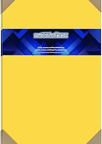 100 Bright Golden Yellow 65lb Cover|Card Paper - 11" X 17" (11X17 Inches) Tabloid|Ledger|Booklet Size - 65 lb/Pound Light Weight Cardstock - Quality Printable Smooth Surface