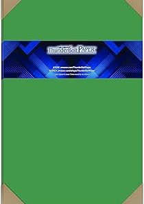 100 Bright Green 65lb Cover|Card Paper - 11" X 17" (11X17 Inches) Tabloid|Ledger|Booklet Size - 65 lb/pound Light Weight Cardstock - Quality Printable Smooth Surface for Bright Colorful Results