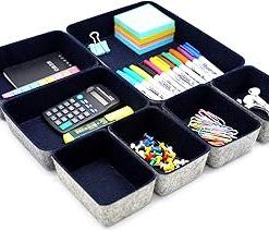 Yulejo Acrylic Desk Organizers and Accessories Tier Paper File Organizer Tray Stackable Document Clear Desk Accessories for Office Workspace Organization (12.4 x 8.74 x 2.68 Inch)