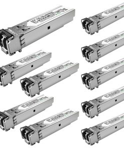 10Pack 1.25G SFP Module 1000Base-SX Multimode LC Transceiver, 850nm MMF, 550m Range - Compatible with Cisco SFP-GE-S, Meraki MA-SFP-1GB-SX, Ubiquiti UF-MM-1G, Mikrotik, TP-Link, Netgear,Aruba and more