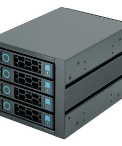Zhenlong 4-Bay Hard Drive hot swappable Enclosure/cage for Computer PC Server Chassis/case Internal 3.5 ""/2.5"" HDD SSD Drawer Installation 6Gbps backplane Supporting SATA and SAS, Black