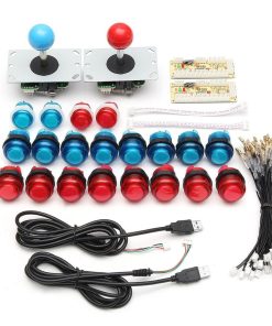 Zero Delay Pc Arcade Game Joystick Cabinet DIY Parts Kit 20 LED Arcade Buttons 2 Joysticks 2 USB Encoder Joypad Game Kit Cables Arcade Game Parts Set