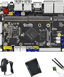 youyeetoo Dual GbE Low Power Arm Mainboard - YY3568 Basic Rockchip RK3568 - Support SATA 3.0, PCIe 3.0 SSD, USB Host x6 - Up to 4K@60Hz Video Output - AIoT Control/NAS/Single Board Computer (Kit D)