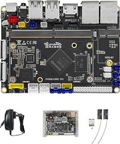 youyeetoo YY3568 Devkit,2GB LPDDR4 16GB Emmc, RK3568 Open Source Development Board, Rich Interface 5X Serial/ 6X USB/4x Display/Dual Gigabit/PCIE/WiFi/BT, for YY3568-CORE SOM (Kit A)