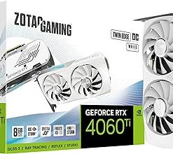 ZOTAC Gaming GeForce RTX 4060 Ti 8GB Twin Edge OC White Edition DLSS 3 8GB GDDR6 128-bit 18 Gbps PCIE 4.0 Compact Graphics Card, IceStorm 2.0 Advanced Cooling, Spectra RGB Lighting, ZT-D40610Q-10M