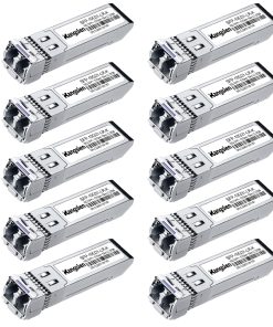 10GBASE-LR SFP+ Module, 10G 1310nm Single Mode SFP LC Fiber Optic Transceiver, SFP+ Up to 10km Range, Compatible with Cisco SFP, Meraki, Ubiquiti, Mikrotik, Fortinet, TP-Link（10 Pack）