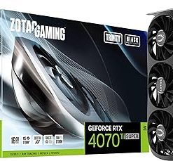 ZOTAC Gaming GeForce RTX 4070 Ti Super Trinity Black Edition DLSS 3 16GB GDDR6X 256-bit 21 Gbps PCIE 4.0 Gaming Graphics Card, IceStorm 2.0 Advanced Cooling, Spectra RGB Lighting, ZT-D40730D-10P