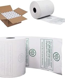 [Pack of 50 Rolls - 52 GSM ] Width 3 1/8 Thermal Paper x 230 Feet Length Eco Friendly - BPA FREE